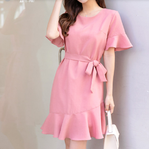Jstyle’s Fauns Belt SET Frill Dress